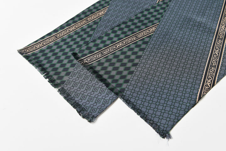 Luxurious Men's Silk Twill Scarf -Gentleman Gray - SusanSilkoblong_scarf_for_men