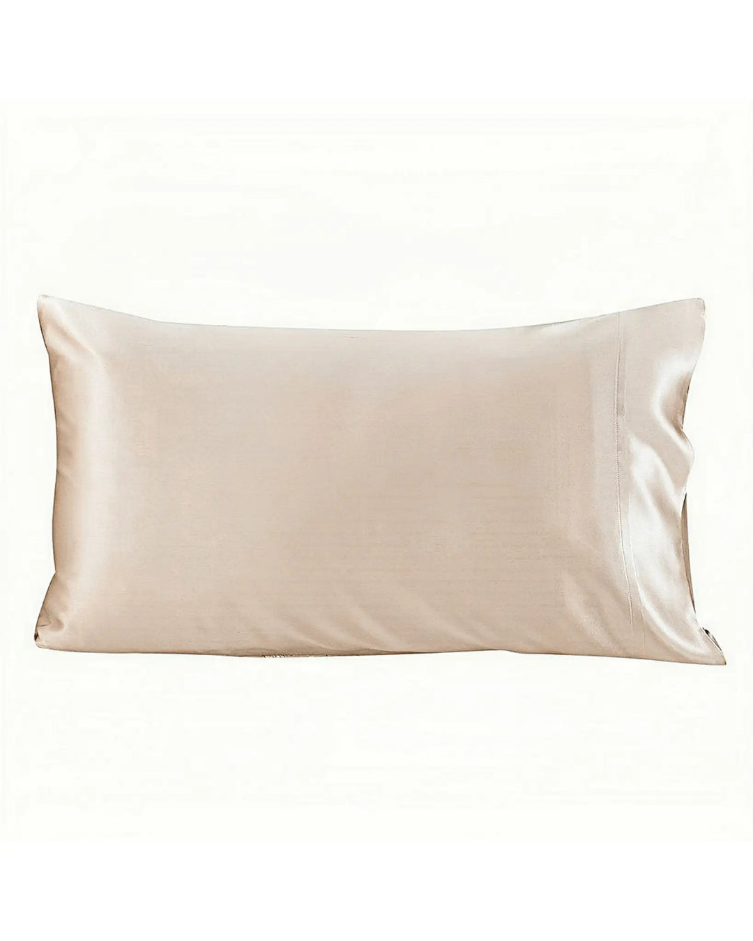 A plain, rectangular cream-colored New Arrival 22 Momme Silk Pillowcase Envelope by SusanSilk on a white background.