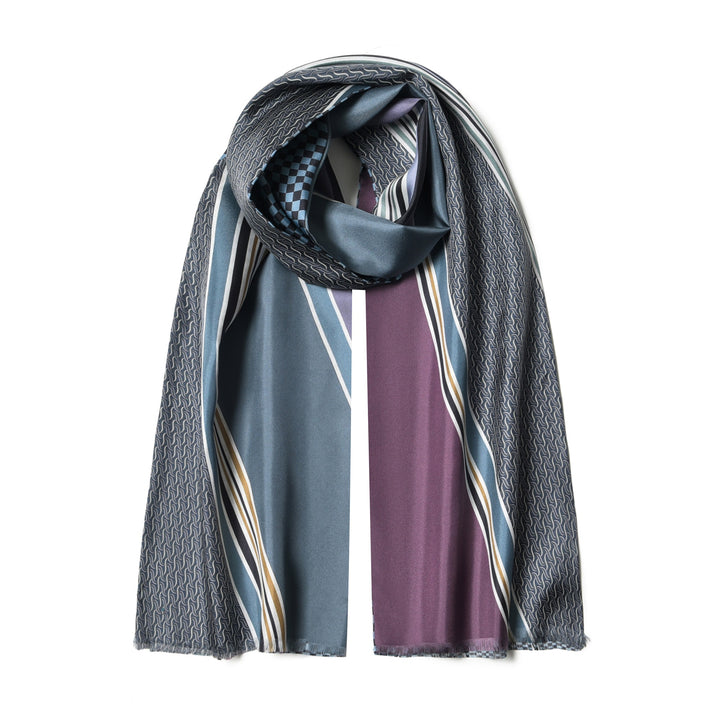 Luxurious Men's Silk Twill Scarf - Grey Khaki - SusanSilkLuxurious Men's Silk Twill Scarf - Grey KhakiLong Silk Twill Scarf62.9"×10.2" (160×26cm)oblong_scarf_for_men