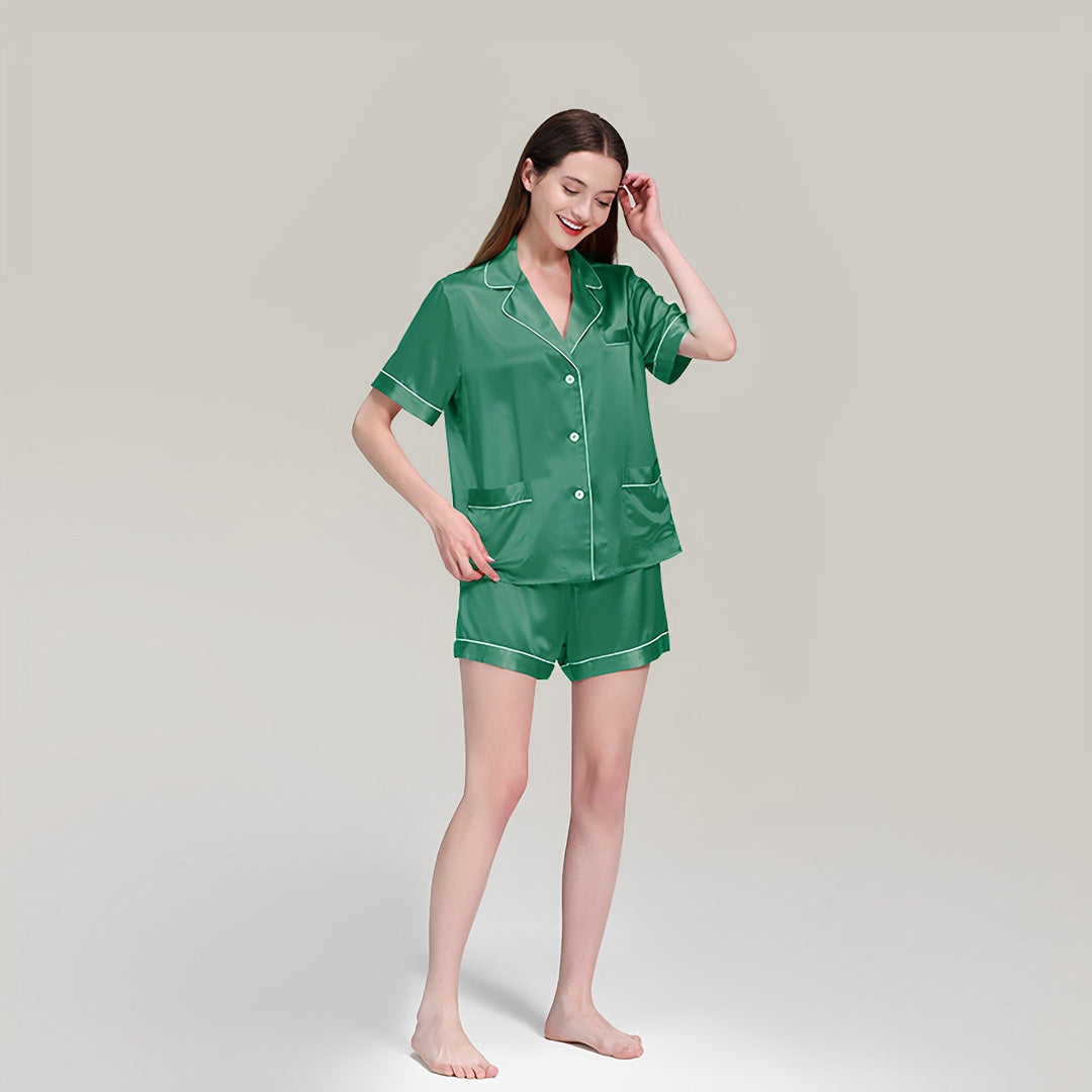 100% Mulberry Silk Minimalist Pajamas Set - SusanSilk
