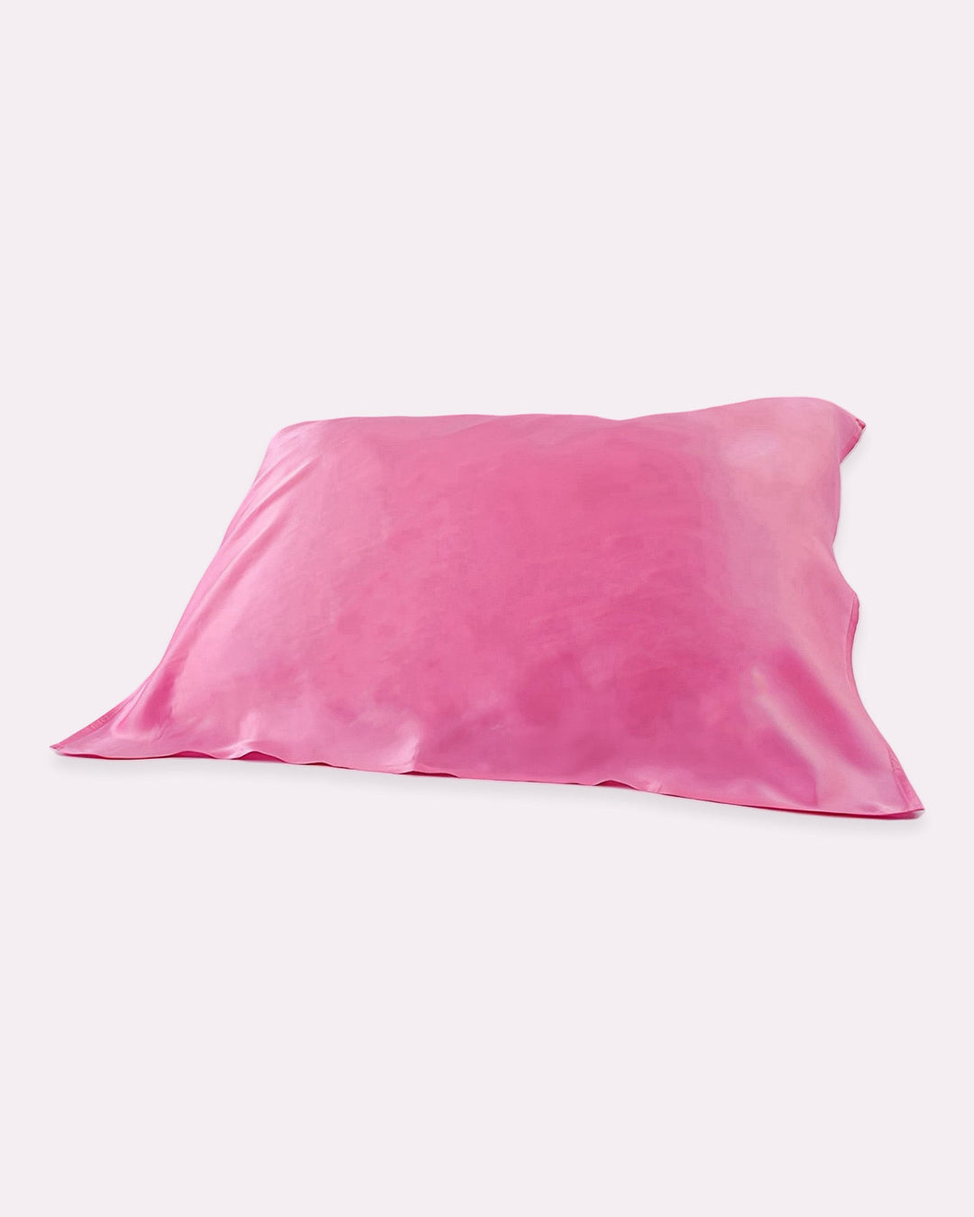 The **19 Momme Baby & Toddler Silk Pillow Cover** by **SusanSilk** features a deep pink satin design on a white background, crafted from 100% silk to promote a natural and cozy sleep. Its eco-friendly reactive printing ensures both durability and vibrant color.