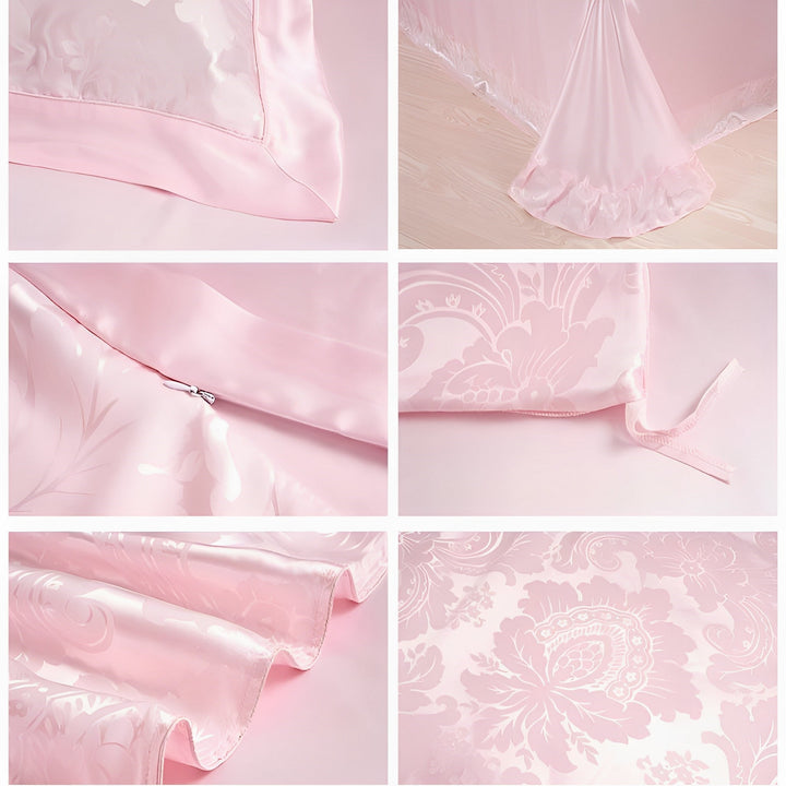 19 Momme Jacquard Silk Bedding Set - 4Pcs - SusanSilk