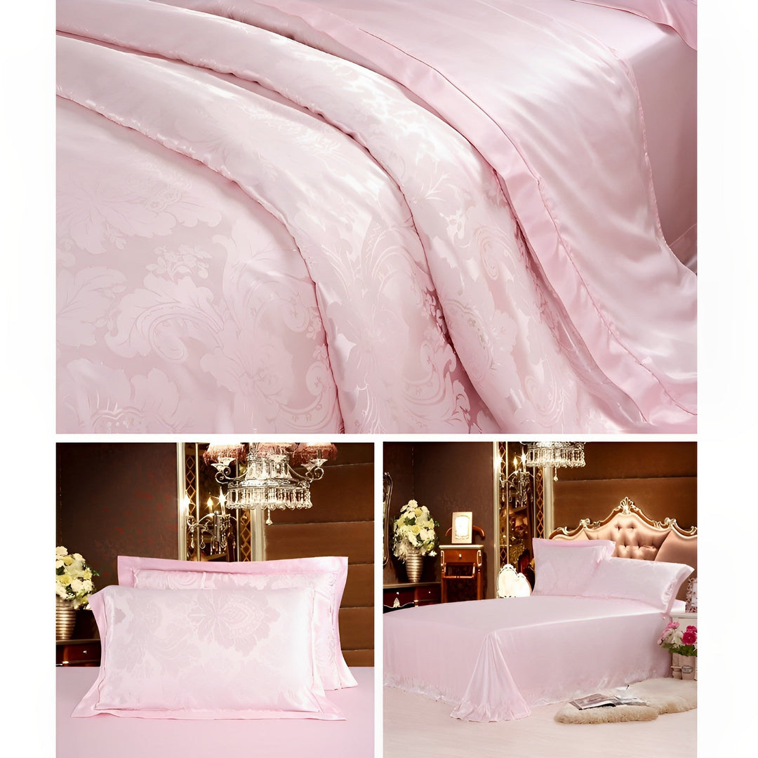 19 Momme Jacquard Silk Bedding Set - 4Pcs - SusanSilk