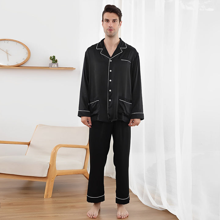 19 Momme Men's Mulberry Silk Pajamas Set - SusanSilk