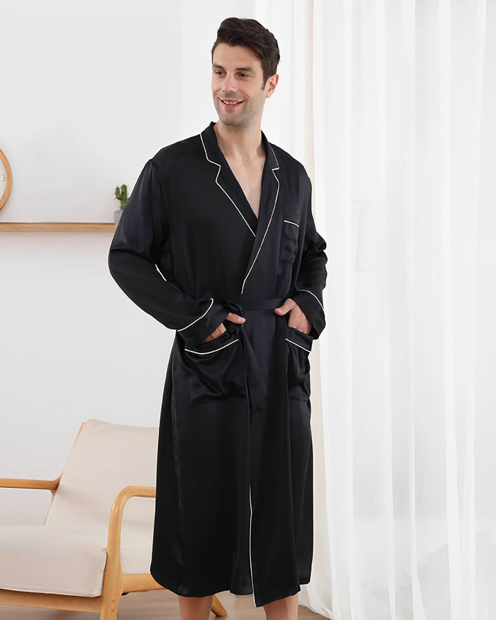 19 Momme Men's Silk Bath Robes - SusanSilk