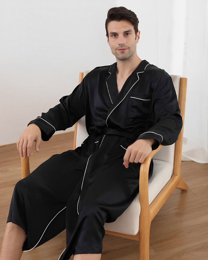 19 Momme Men's Silk Bath Robes - SusanSilk