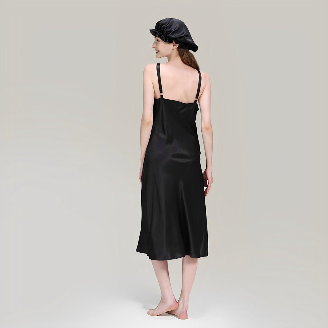 19 Momme Silk Long Dress - SusanSilk