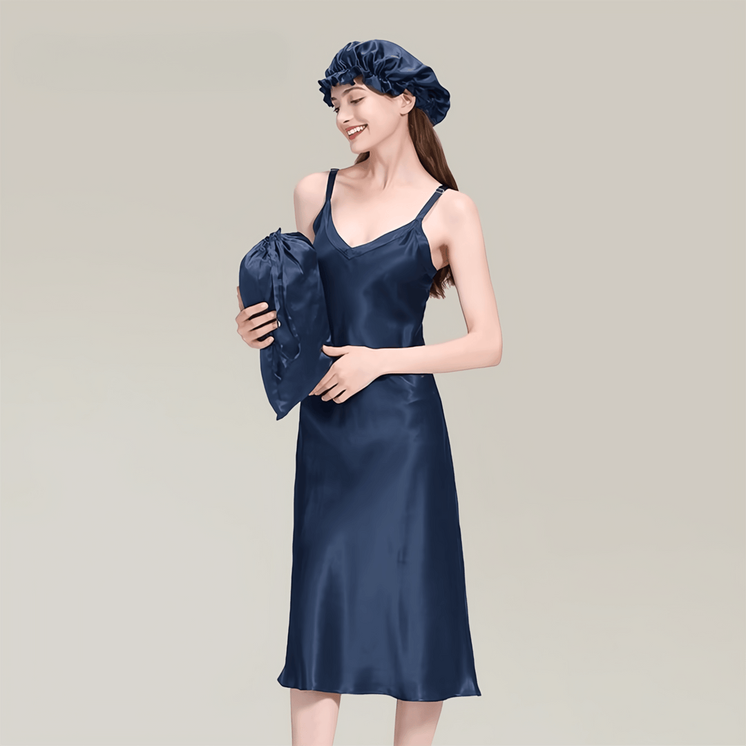19 Momme Silk Long Dress - SusanSilk