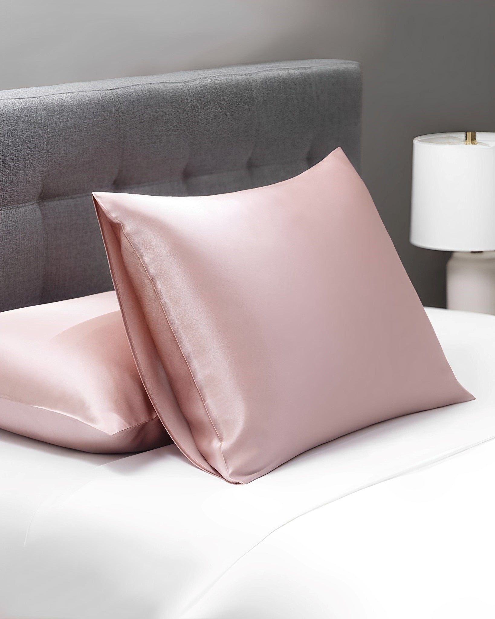 Pink 2024 silk pillows