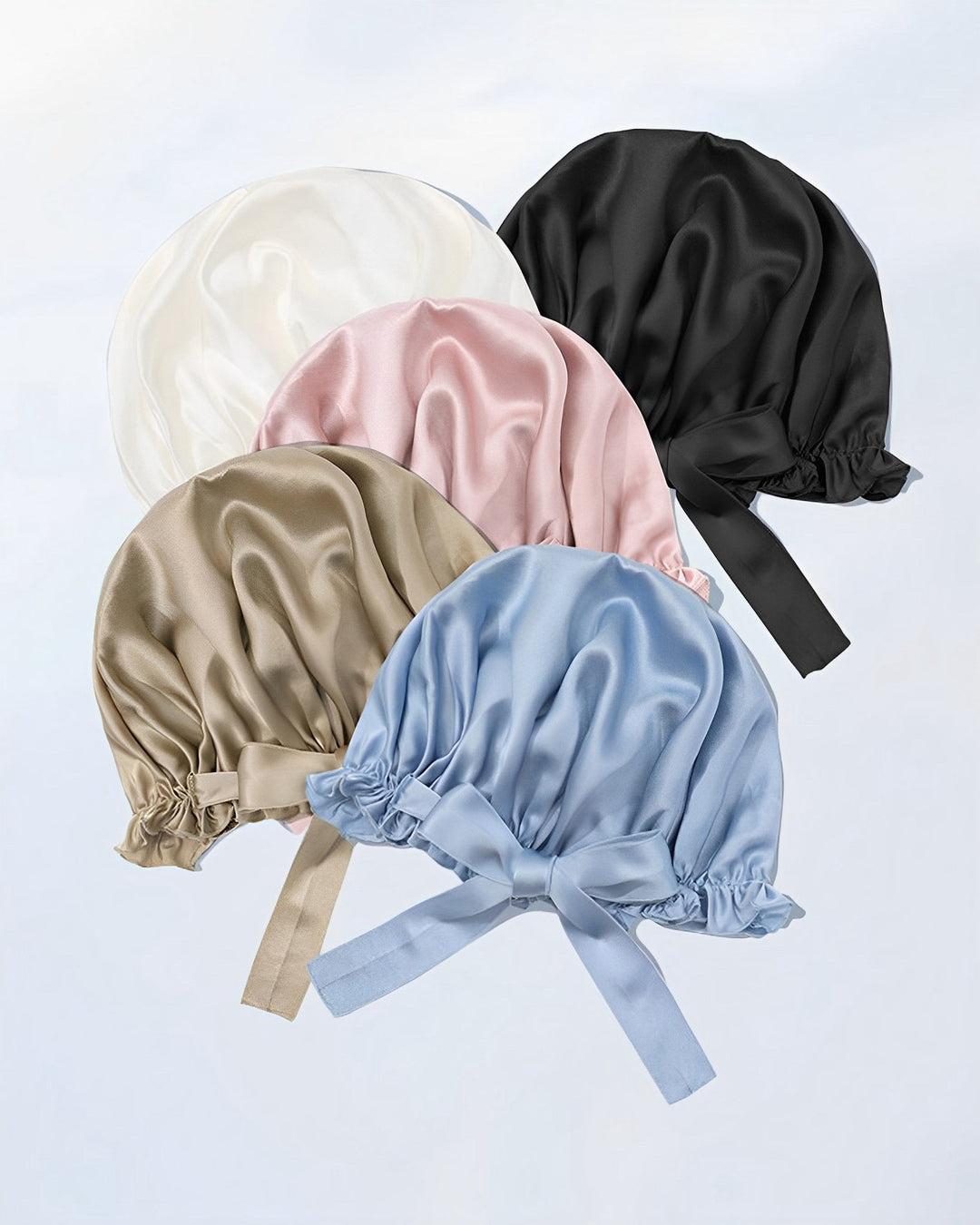 19 Momme Silk Shower Cap Tie Style - SusanSilk