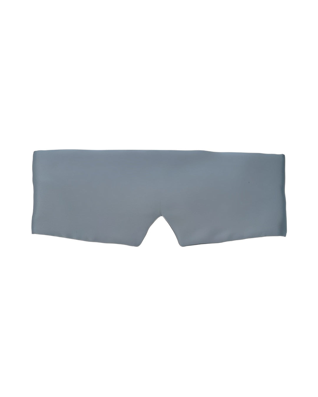 A Large One Piece Silk Eye Mask by SusanSilk, featuring a simple design in a gray hue, crafted from luxurious silk and displayed on a white background.