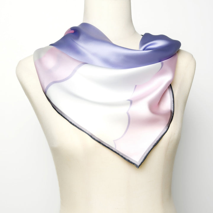 Beautiful Sunset Square Silk Twill Scarf - Purple - SusanSilk