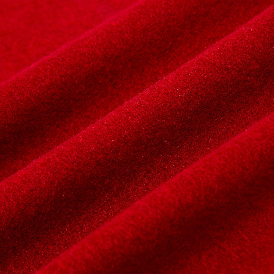 Geometric Pattern Long Silk Brushed Scarf - Garnet - SusanSilk