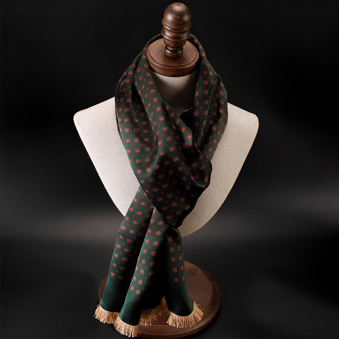 Geometric Series Long Silk Brushed Scarf - SusanSilk