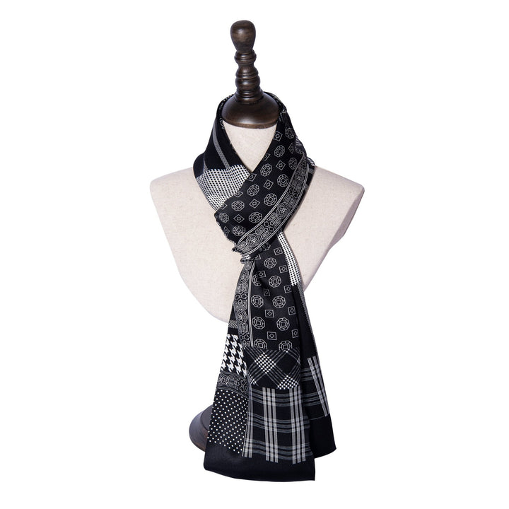 Mix Pattern Long Silk Scarf - SusanSilk