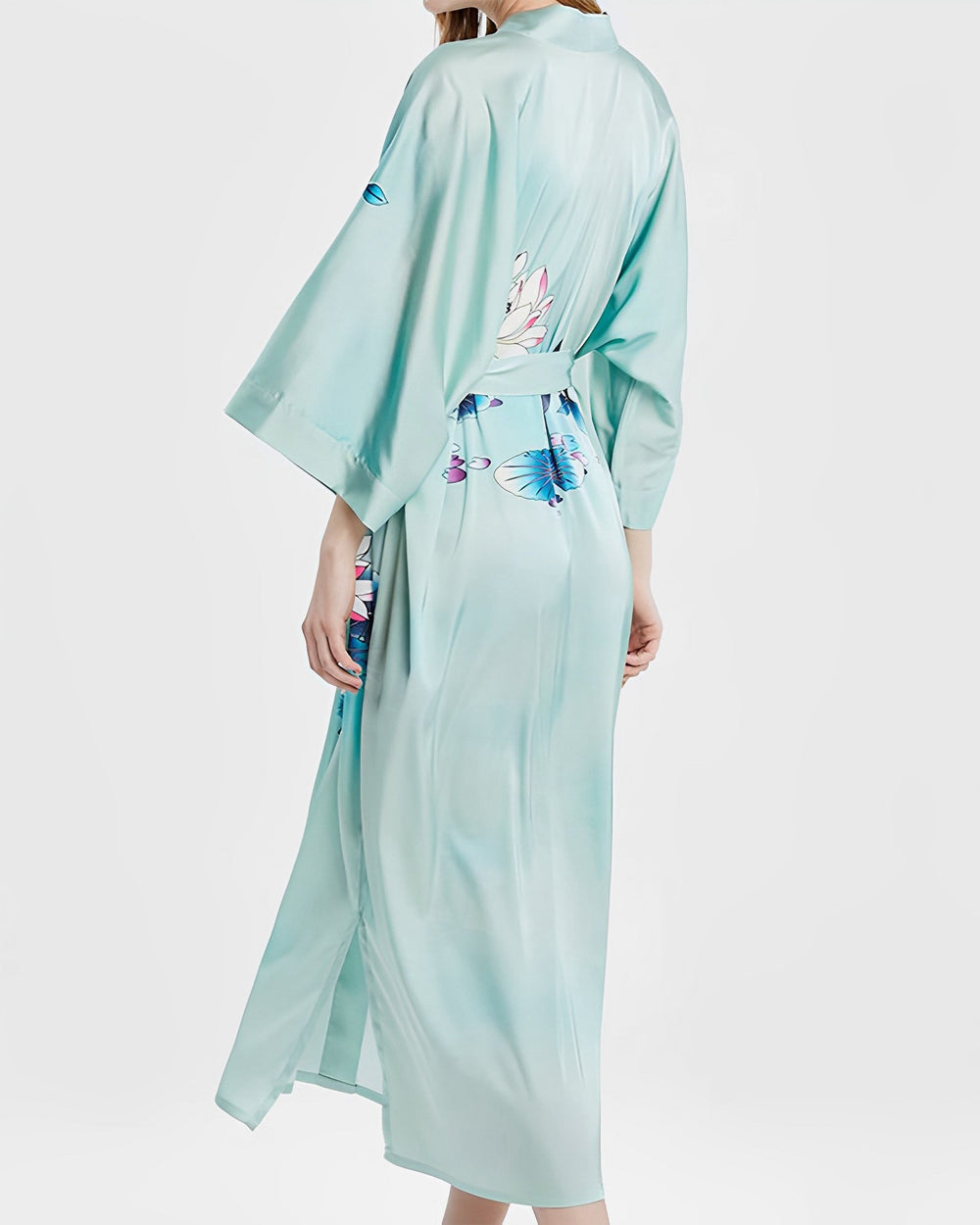 Silk Kimono Long Paragraph Pajamas Lotus Style - SusanSilk